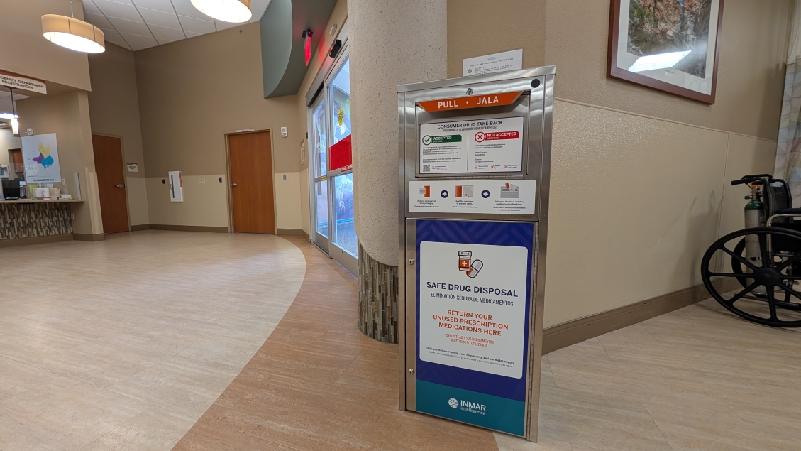 drug take back kiosk in ER waiting room