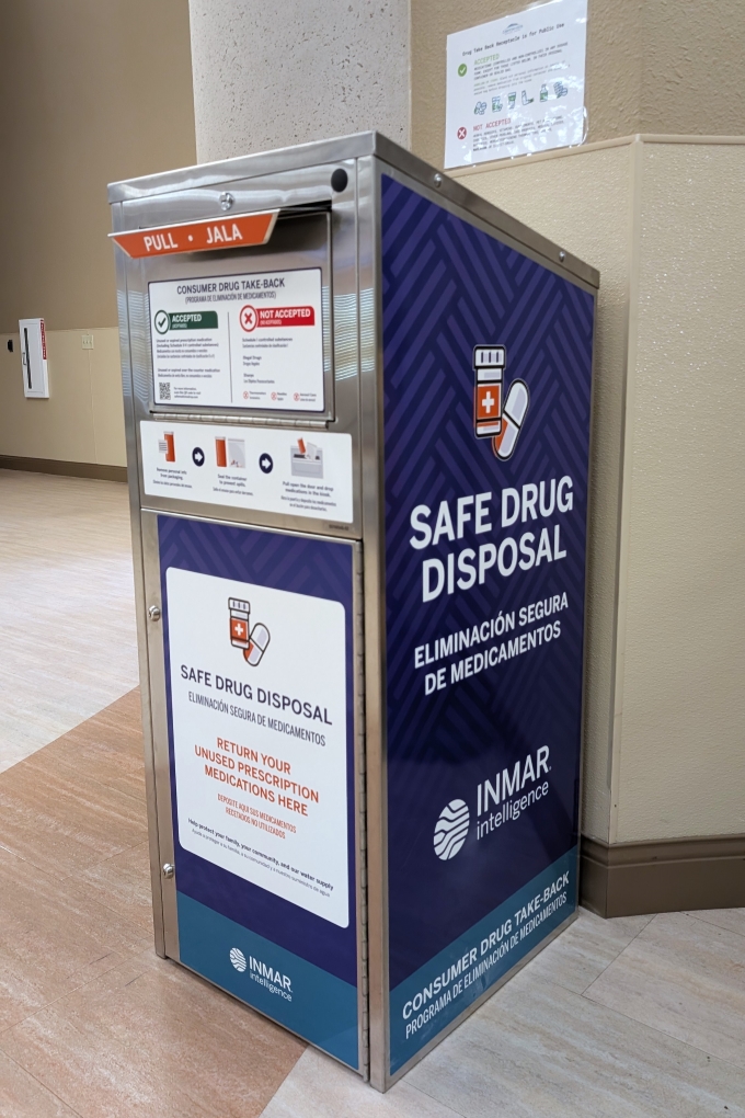 right side of drug take back kiosk