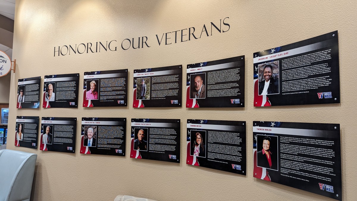 class of 2023 Veterans Wall at Canyon Vista Medical Center